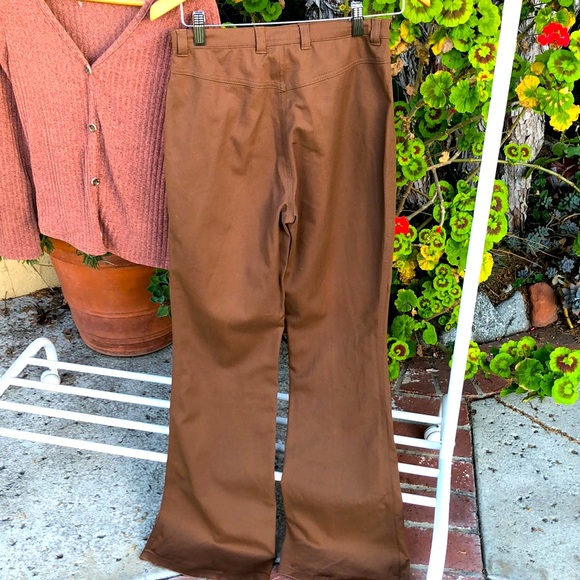 Escada designer pants outfit 2pc. brown flare leg bell bottom Jean y2k 90βs styl - Picture 7 of 13